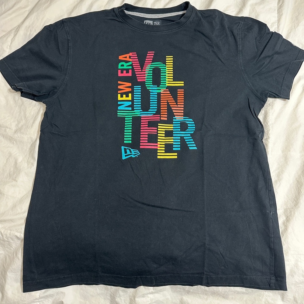 New Era Black Volunteer Graphic Tee